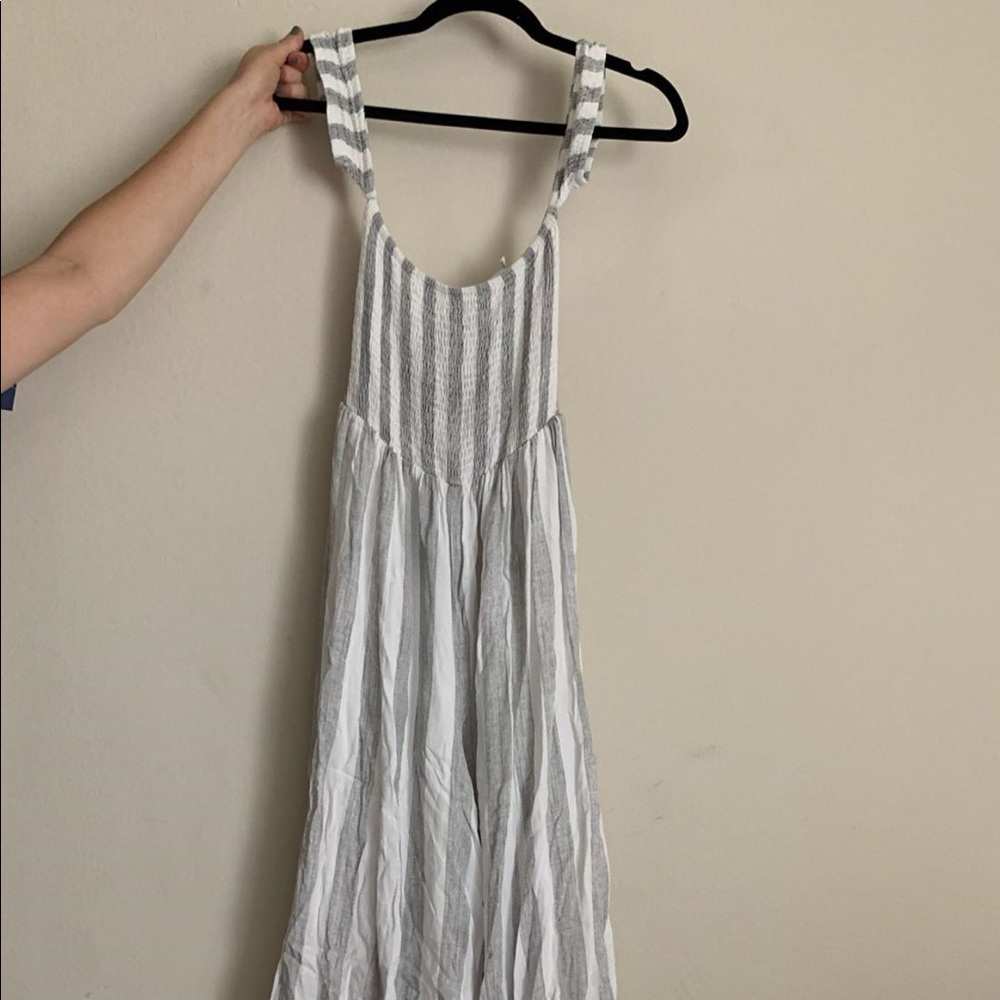 Skylar + Madison striped jumpsuit with back detail